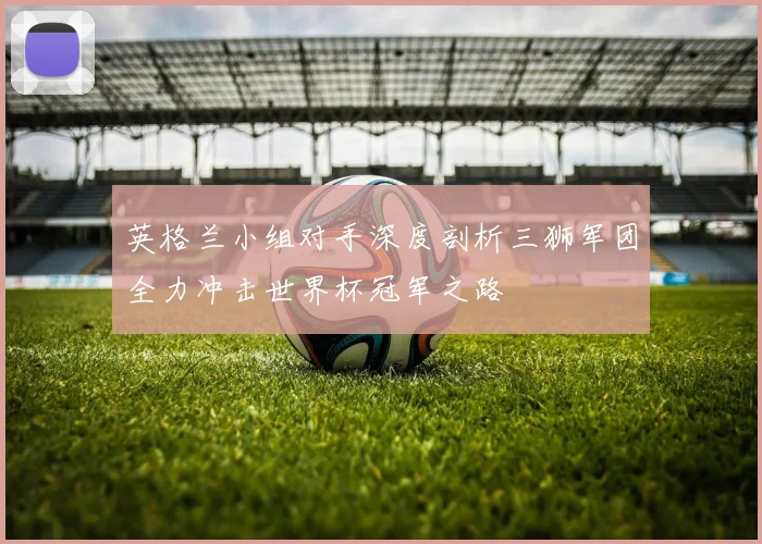 英格兰小组对手深度剖析三狮军团全力冲击世界杯冠军之路